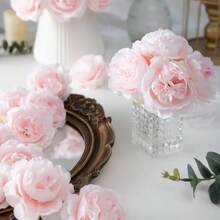6/24 Pcs Artificial Peony Flowers For DIY Crafts, Wedding Decor, And Home Decor, Plastic Peony Flower Heads For Rome Decor, Garden Decor And Bedroom Decor, Perfect For Vases, Centerpieces, Wedding Party Decor And Graduation Decorations
