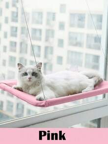 1 chiếc võng cho mèo, giường treo cho mèo, giường nhựa cho thú cưng đặt cạnh cửa sổ, phù hợp cho mèo và chó nhỏ, chỗ ngồi lý tưởng bên bệ cửa sổ đầy nắng, tải trọng tối đa 4kg, phụ kiện cho thú cưng. - Nhiều màu - Xem 12