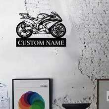 Personalizowana metalowa dekoracja ścienna z motocyklistą, spersonalizowany logo motocykla, wielokrotnego użytku dekoracyjna metalowa dekoracja ścienna w stylu artystycznym, odpowiednia na werandę i podwórko, personalizowana sylwetka motocyklisty, do domu i na prezent, urodziny, ukończenie szkoły, wielofunkcyjna, ozdobna, wielokrotnego użytku, wykwintna, stylowa, wysokiej jakości, kolorowa, nowoczesna, niestandardowa, spersonalizowana, unikatowa, herbaciarnia, dom, ogród, biuro, spersonalizowane rękodzieło - Wielokolorowe - Zobacz 11