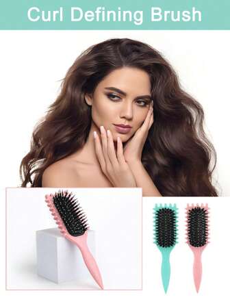 1pc Hair Brush Styling Brush Curl Define Brush Shaping & Defining 1pc Hair Brush Styling Brush Curl Define Brush Shaping & Defining Curls For Women Hair Tools Hair Products And Accessories Barber Salon Beauty Travel Essentials Definition Styling Brush Air Cushion Comb Airbag Massage Comb Curling Comb Wheat Straw Massage Bounce Comb Curling Comb Definition Household Styling Tools