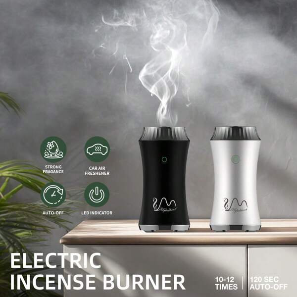 Bakhoor Electronic Incense Burner USB Charging Portable Burner Aoma Diffuser Car Gift Set 1500mah