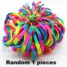 1/5/10/20/30/40/50/100/150pcs Set Rainbow Color Handmade Braided Adjustable Friendship Bracelet, Suitable For Boyfriend/Girlfriend, Multipack Rainbow Design Casual Wear