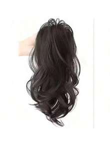 Spine Claw Clip Light Weight Wavy Wig Ponytail Hairpieces, Women's Deep Brown, Light Brown, Black Curly Ponytail Extensions Fashion Hair Accessories Elegant Hair Clip Casual Hair Claw - Multicolor - View 1