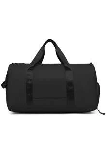 Bolsa de Viagem Multiuso Unissex de Cor Sólida, Grande Capacidade de Armazenamento de Roupas com Compartimento de Separação Úmido e Seco, Compartimento Independente para Sapatos, Alça de Ombro Ajustável, Adequada para Viagem, Férias, Esportes, Bolsa de Fitness para Acessórios Escolares e Materiais Escolares