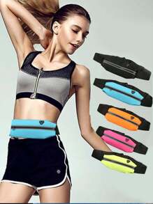 Large 7 Inch Phone Sweat-Resistant Drawstring Reflective Zipper Running Waist Pack