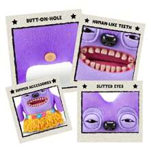 ZURU ZURU Fuggler Vacay Vibes, Monstruo feo y gracioso, Peluche de 9 pulgadas, Coleccionable, Juguete (Greedy Grinner)
