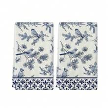 2 Pieces Set Of Kitchen Towels With Classic Retro Color Patterns Of Blue And White Porcelain, Blue And White, Soft And Absorbent Decorative Polyester Dishwashing Towels, Machine Washable, Size 40 * 60cm, Suitable For Decoration In Kitchens, Restaurants, Family Banquets And Parties, And Can Also Be Given As Gifts.