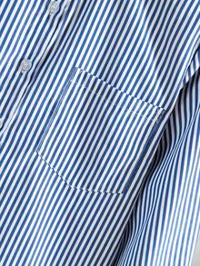 Women's Blue Striped Long Sleeve Shirt, Casual And Versatile Office Wear Blouse, Spring/Summer 2025 New Arrival