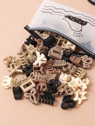 10/20/30 piezas Clips de pelo mini de estilo aleatorio, adecuados para el uso diario de niñas, fiestas de cumpleaños, viajes, reuniones, o como un regalo pensativo para niñas y mejores amigas.