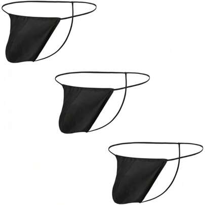 ZONBAILON Men's Thong Underwear G String Adjustable Bulge Pouch Seamless Panties Swim 1 Or 3 Pack