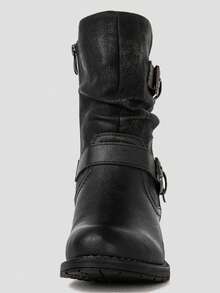 GLOBALWIN Women's Ankle Booties Winter Fashion Boots For Women Fall Boots Winter Boots Holiday Season - Black - View 4