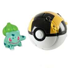 pokemon 1 set/2 pezzi 1 Pokeball + 1 Giocattolo modello Pokemon, Pallina Sorpresa Pokemon con animale domestico che salta fuori, Giocattolo da collezione divertente, Perfetto come regalo di compleanno, Souvenir per feste
