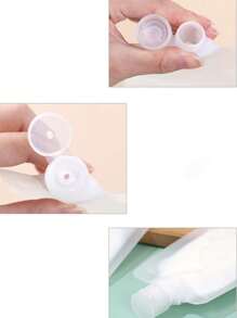 10pcs 1.01/1.69/3.38oz Portable Lotion Fluid Makeup Packaging Bag Cosmetic Shampoo Suction Bag Reusable Squeeze Stand Up Spout Pouch Refillable Empty Squeeze Pouch Travel Bottle