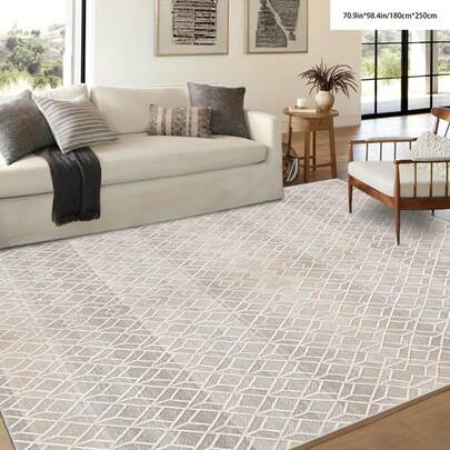 One Large Size Minimalist Three-Dimensional Pattern Carpet, Multiple Sizes Available, Crystal Pile Material, Bright Colors, This Luxury Carpet Is Of High Quality, Machine Washable, Upgraded Thick Dense Material Prevents Fading, Soft And Comfortable, Pet Friendly Carpet, Suitable For Large Area Covering Living Room, Terrace, Garden, Bedroom, Corridor, Balcony, Bedroom Landscaping, It's A Very Desirable Home Decor For All Seasons! Back To School Entryway Decor Bathroom Kitchen Decor