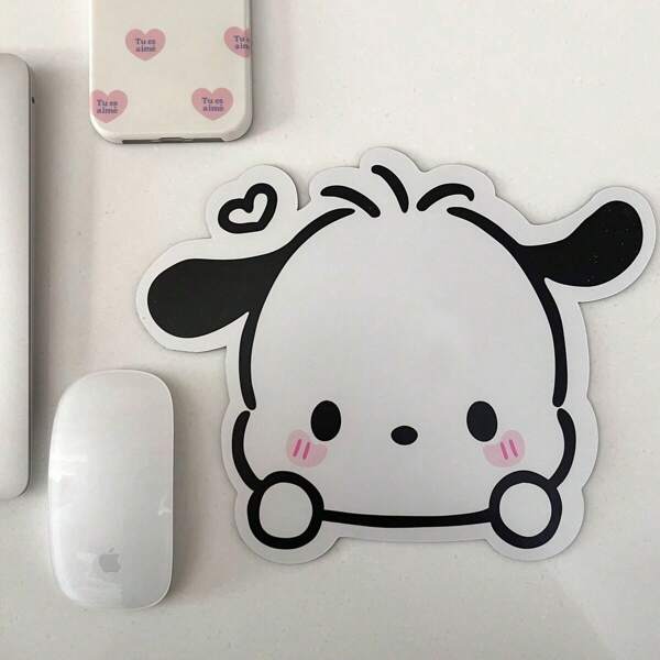 Sanrio 1 Stück Mauspad mit Pacha Hund Motiv, ideal für Studenten, kleine Laptops, Büro, super süß, kreatives Schreibtischunterlag