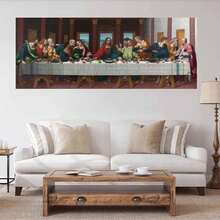 Puzzle de madera de 1000 piezas temáticas de la última cena, rompecabezas divertido juego de rompecabezas para niños 6 + o adultos - Cena Multicolor - Ver 2