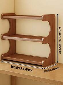 Estantería de 2/3/4 niveles con divisores de madera de bambú reforzados, perfecta para almacenar y organizar especias, bocadillos, tazas de café, libros y otros artículos en la cocina, el salón, la sala de estar, estanterías de almacenamiento.