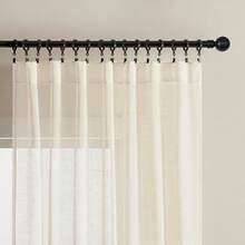 Sheer Curtains 84 Inches Long, White Curtains Living Room 2 Panels Set, Linen Curtains Window Privacy With Filtering (W52 X L84 Inch, Linen), Home Decor - 薄亞麻布 - 查看 2