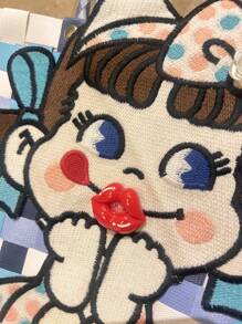 Sac à main tressé avec lèvres rouges mignonnes, sac de transport adorable, sac de rangement doux, sac d'été coloré, sac de fille à nœud, sac à main de style lolita, sac de déguisement, sac fourre-tout de style britannique, sac à main de fête sucré