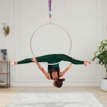 Aerial Hoop Kit Aerial Hoop Aerial Dance Circus Ring For Yoga Acrobatics Gymnastics - Silver and Purple - View 10