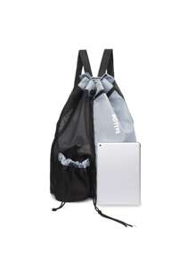 Mochila de red con cordón para nadar con compartimentos secos y húmedos, para playa, gimnasio y equipo de ejercicio, bolsa de deporte de verano para natación, yoga