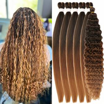 26 Inch 6 Packs Boho Braiding Hair Curly Braiding Hair For Boho Braids Bohemian Braiding Hair