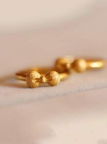 1pc Luxurious High-End S925 Sterling Silver Plated Gold Bowknot Ring, Suitable For Women's Daily Wear