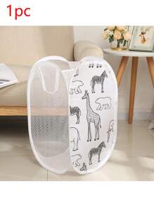 1pc Foldable Mesh Laundry Basket, Pop-Up Clothes Basket, Foldable Large-Capacity Laundry Basket, Suitable For Dirty Clothes, Breathable Design To Reduce The Odor Of Blankets, Convenient For Storage In Bathrooms, Bedrooms And University Dormitories.