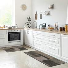 1pc Simple Color Kitchen Mat, Quick Drying Pad - Bathroom, Living Room, Hotel, Easy To Clean, Washable, Carpet, Kitchen Accessory