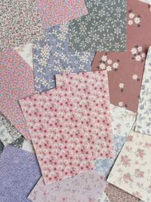 60 folhas de papel para decoração de scrapbook floral vintage, vários tamanhos, para artesanato faça você mesmo, volta às aulas, materiais para casa e escritório