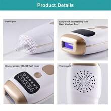 Laser IPL Permanent Hair Removal Machine Face Body Skin Painless Epilator Beauty - trắng - Xem 10