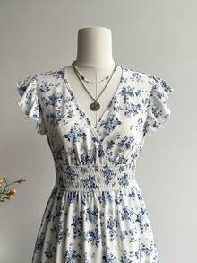 Rusttydustty 一款标准尺码的女士V领收腰休闲长款度假连衣裙，适合波西米亚风复活节海滩装扮、夏威夷音乐节和热带度假。 - 彩色 - 查看 5