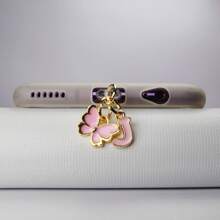 1pc Butterfly And Letter Dust Plug Compatible With Iphone Charging Port Type-C Charging Port Data Port Plug. Compatible With Mi Oppo Vivo Samsang Iphone5-16 Earphone