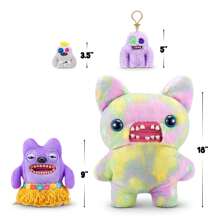 ZURU ZURU Fuggler Vacay Vibes, Monstruo feo y gracioso, Peluche de 9 pulgadas, Coleccionable, Juguete (Greedy Grinner)