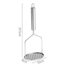 Potato Masher,Heavy Duty Stainless Steel Kitchen Steel Potato Masher,Mashed Potatoes, Vegetables And Fruits. - Silver - View 2
