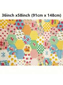 1 Yard Colorful Pattern Flower Patchwork Quilting Fabric Decorative Fabric For DIY Handmade Craft For Upholstery And Home Accents, ,36inch X 58inch(91cmx148cm)