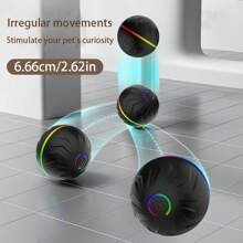 Pelota rodante inteligente por gravedad, juguete eléctrico inteligente para mascotas, carga USB, múltiples colores disponibles, gran juguete interactivo para perros, diseño a rayas colorido, resistente y duradero, se puede cargar por USB, hecho de goma termoplástica resistente, puede entretener a las mascotas durante horas, juguete de pelota para perros, diseño de juguete para mascotas, juguete de mascotas con carga.