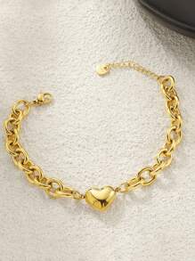 1pc Men's Fashionable European & American Style Tennis Chain Shiny Cubic Zirconia Bracelet, Suitable For Dating, Wedding, Daily Wear