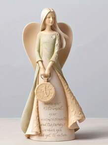 1 pieza Estatua decorativa artística elegante de ángel, de artesanía delicada, crea una atmósfera cálida