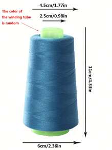 1 pièce Fil à coudre, 402 grande bobine de fil à coudre pour machine à coudre, plusieurs couleurs au choix; 3000 yards/bobine, fil à coudre domestique; convient à diverses situations (emballage aléatoire, couleurs aléatoires des tubes enroulés)