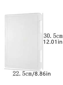 1/2pcs Simple Desk File A4 Document Box, Multi-Color A5 Paper Storage Plastic Transparent Bill Organizer Box, Office/Student Supplies School Supplies, Back To School