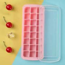 1pc Ice Cube Mold, Silicone Ice Cube Tray, Multi-Functional Thickened Household Ice Cream Mold With Detachable Lid, DIY Fruit Ice Cube Stackable Ice Cube Tray, Kitchen Tools, Summer Essential Ice Cube Tray