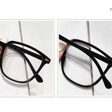 1 件女士休闲方形塑料时尚透明镜片眼镜，适合日常使用、旅行、遮挡强光、派对装饰、骑自行车、海滩度假 - 無色 - 查看 6