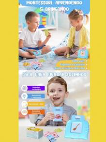 Cardkids Educaçao Infantil Aprender Inglês Português 224 Palavras Brinquedo Card Educativo Cartão