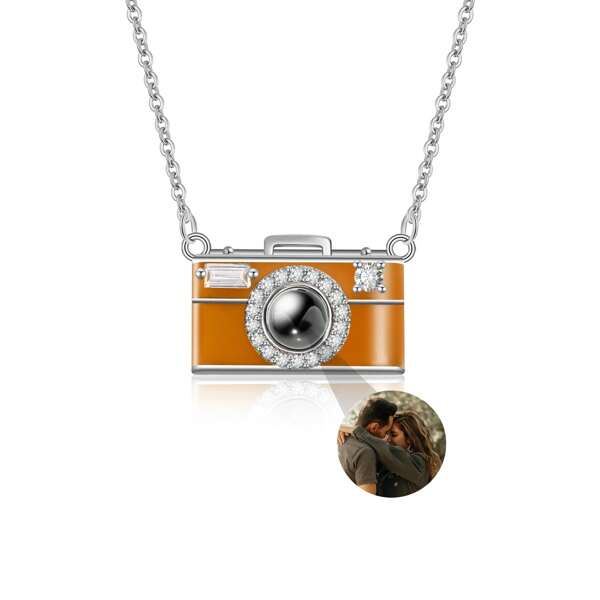 Collar con cámara de proyección de foto personalizada, collar de proyección personalizado con foto en su interior, joyería de collar con foto personalizada, regalo para mujeres, mamá, novia, esposa