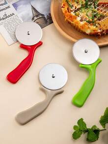 1 pieza Cortador de pizza de acero inoxidable, cuchillo rebanador de pizza para cortar pizzas de corteza fina - Multicolor - Ver 5