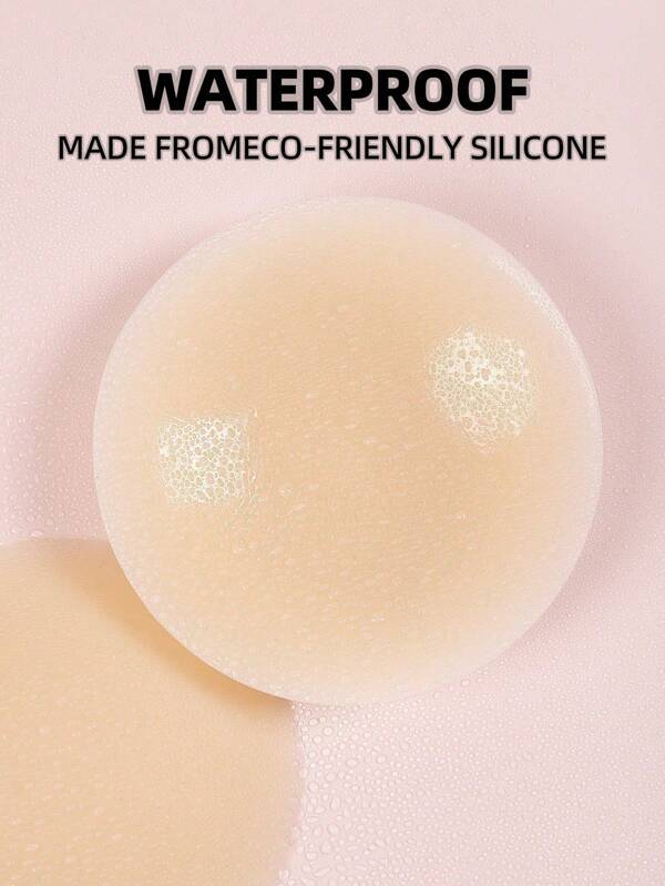 2/4 Pezzi Di Pastiglie Riutilizzabili In Silicone Ultra Sottili Per Capezzoli - Coperture Invisibili Per Il Seno Per Abiti Scollati, Abiti Da Sposa, Abiti Da Festa E Costumi Da Bagno