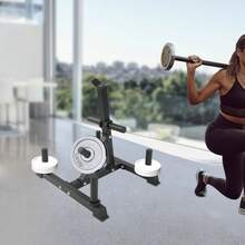 Strength Training Barbell Rack - الأسود - مشاهدة 5