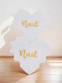 klimonla Professional Photo Prop Set For Nail Art: White Heart Shaped Dish And Decorative Background Cloth To Create An Upscale, -Worthy Styling - Multicolor - View 11