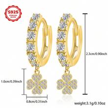 925er Sterlingsilber-Ohrstecker mit mikro-eingebetteten Zirkonias, französischer Luxus-Petite-Ohrringe, eleganter schicker Schmuck